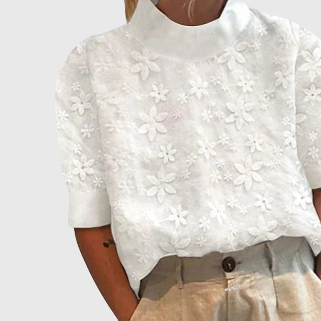 Stien | Elegante Blouse met Hoge Col