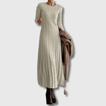 Sarah | Comfortabele Maxi Jurk in Kabeltricot