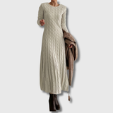Sarah | Comfortabele Maxi Jurk in Kabeltricot