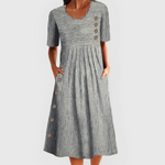 Wanda | Midi Gestreepte Jurk