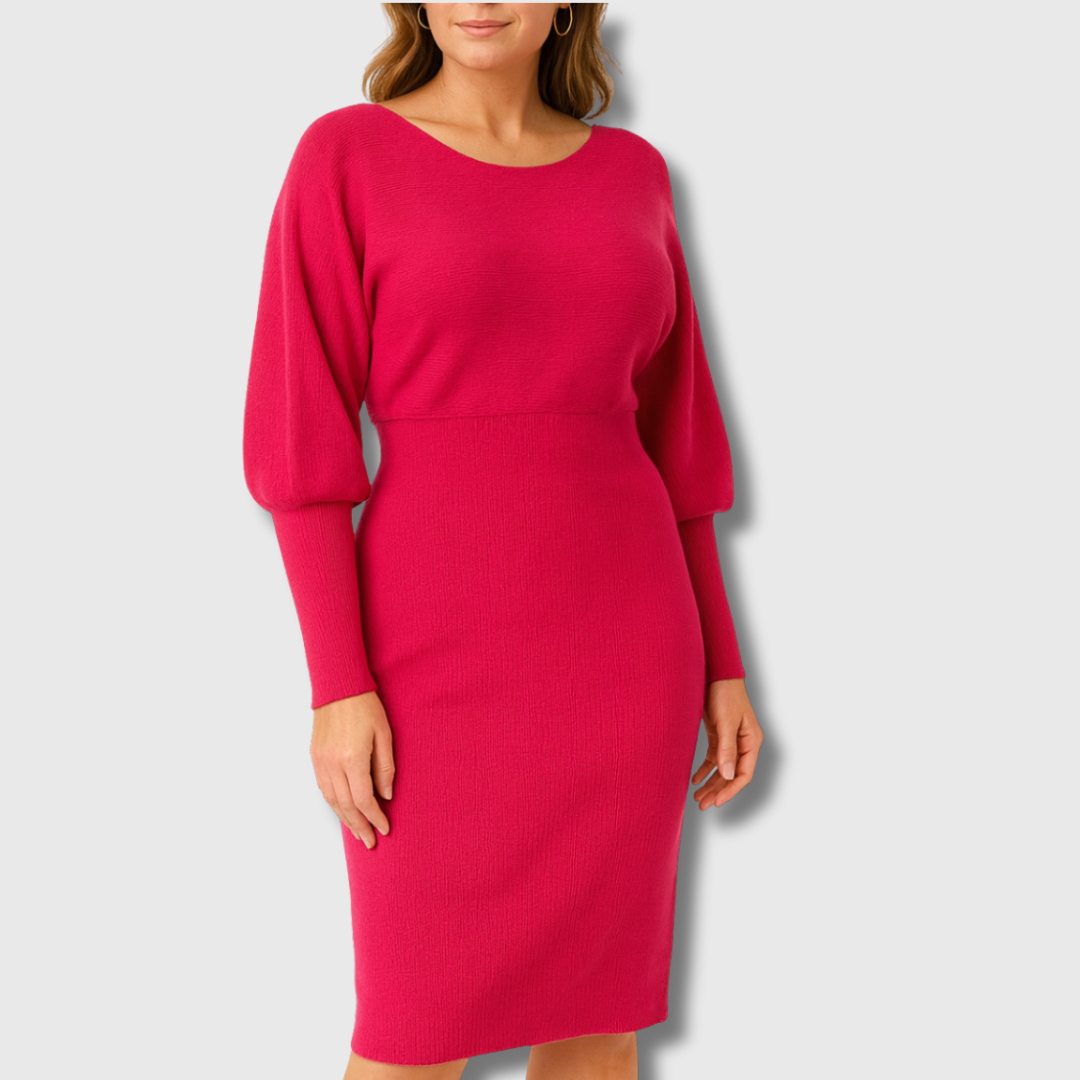 Ineke | Elegante Gebreide Midi Jurk