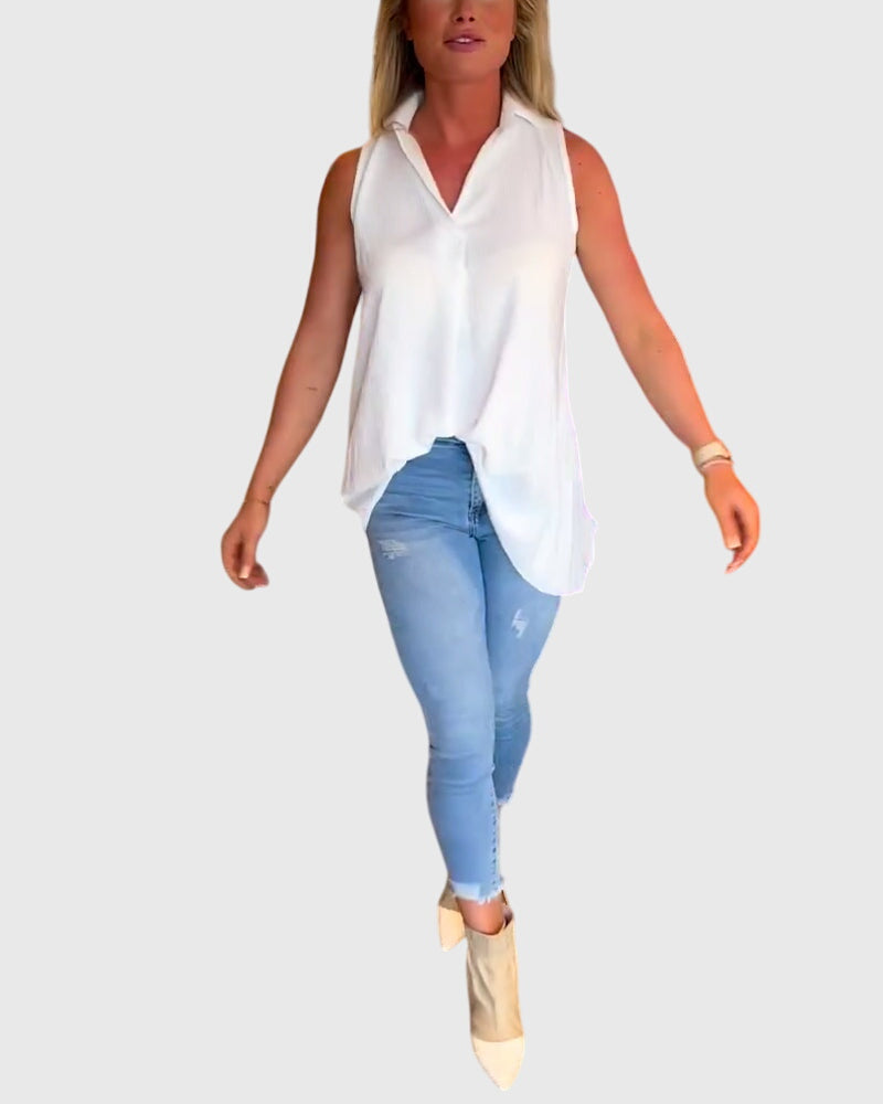 Monique | Mouwloos Top