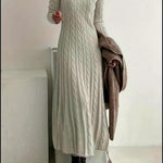 Sarah | Comfortabele Maxi Jurk in Kabeltricot