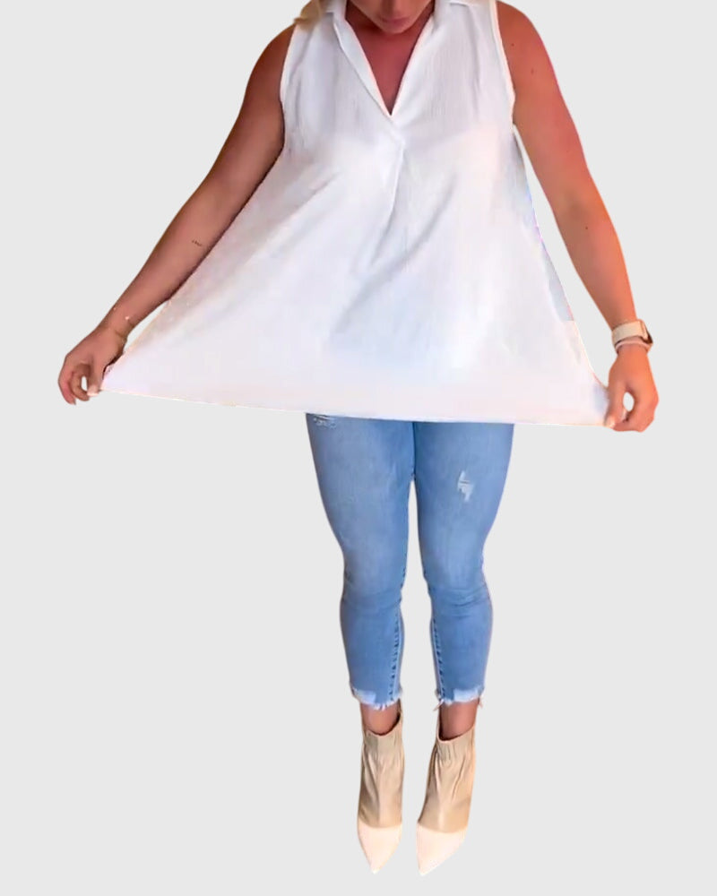 Monique | Mouwloos Top