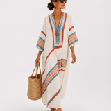 Caftan Amira Wit Etnisch