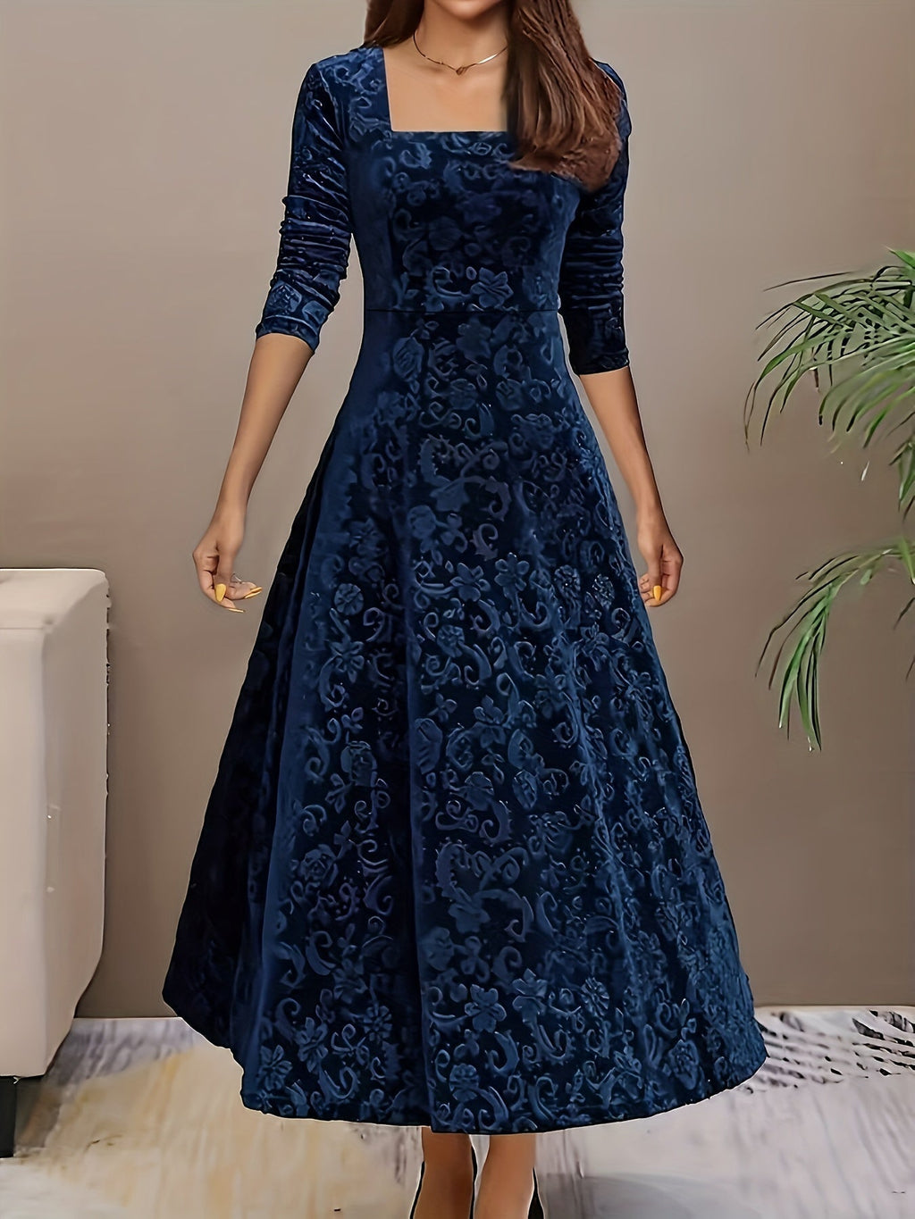 Isa | Maxidress Elegante met Patroon
