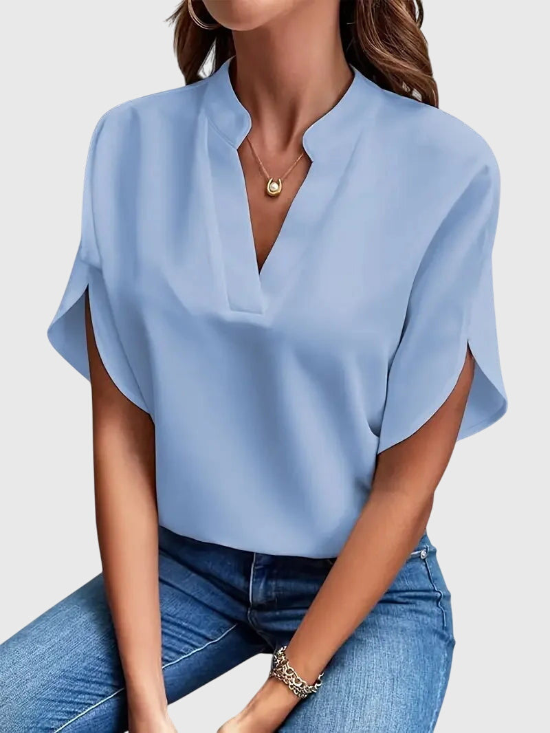 Lydia | Zachte en Elegante V-Hals Blouse