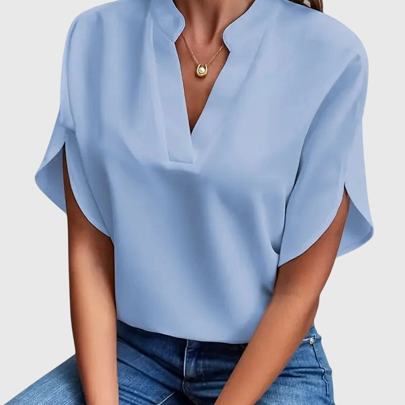 Lydia | Zachte en Elegante V-Hals Blouse