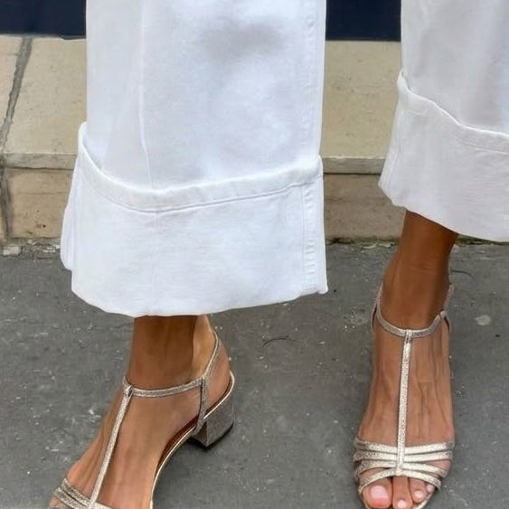 Allegra | Elegante Gouden Sandalen voor Dagelijks Gebruik