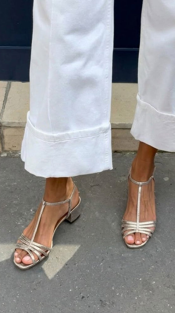 Allegra | Elegante Gouden Sandalen voor Dagelijks Gebruik