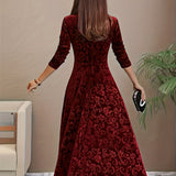 Isa | Maxidress Elegante met Patroon