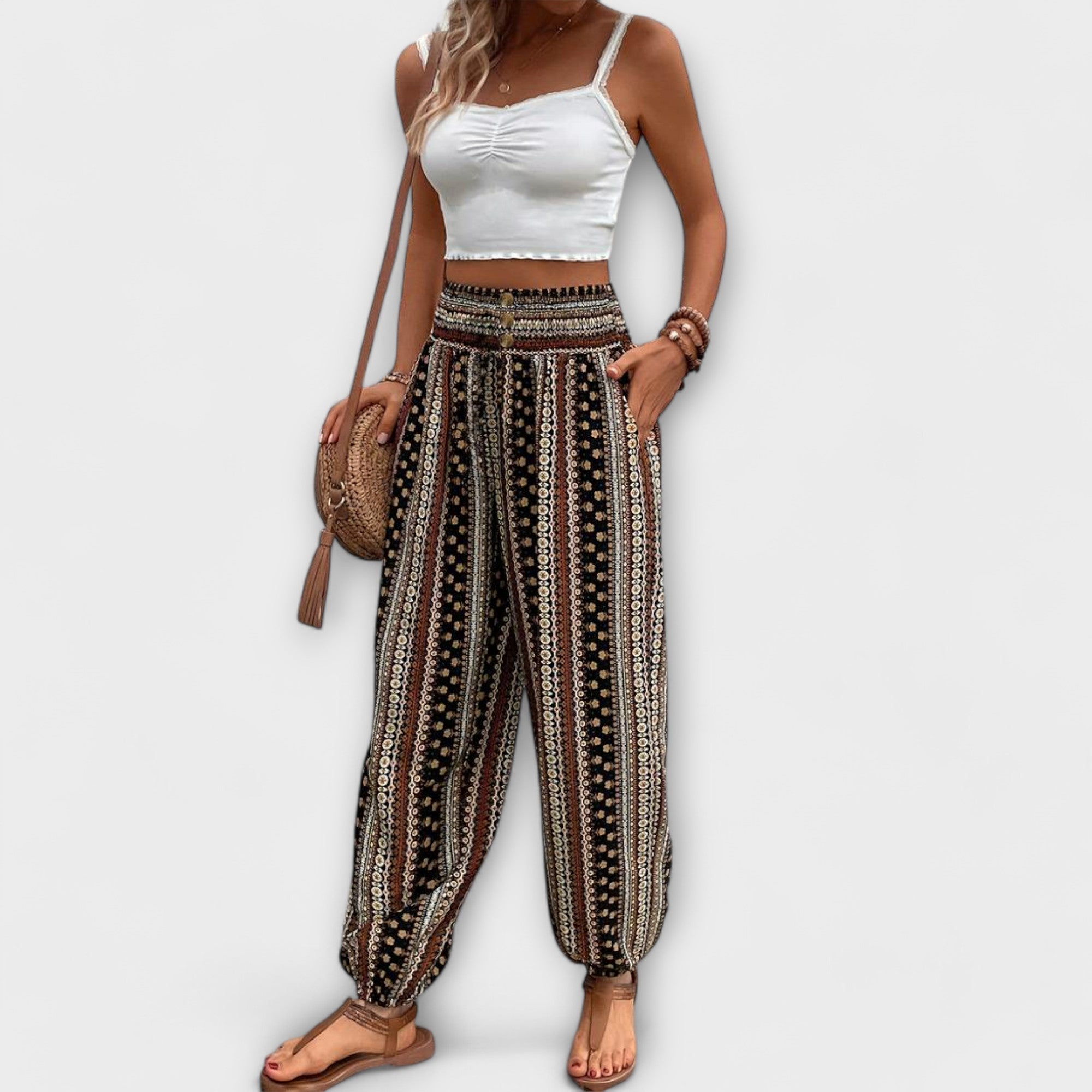 Wanda | Broek met Etnische Grafiek