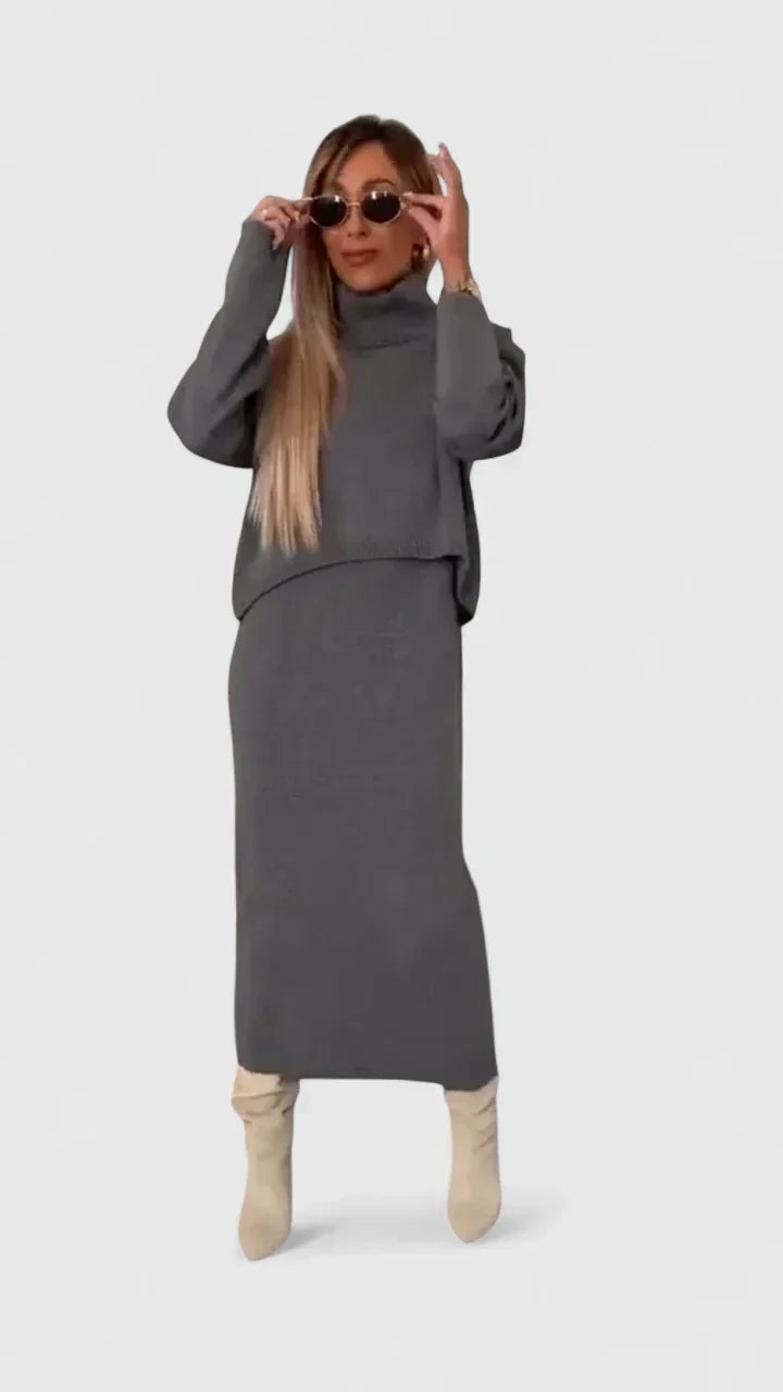 Tine | Elegante Jurk en Coltrui Set