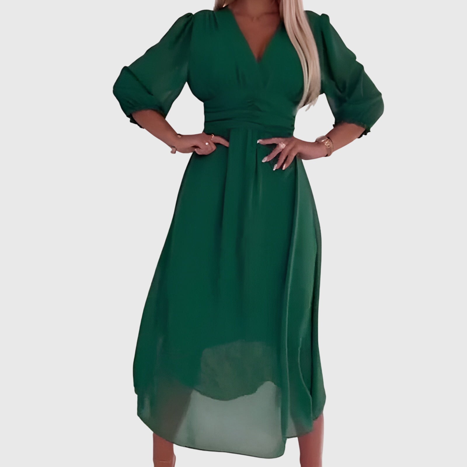 Lineke | Lichte Zijden Chiffon Jurk