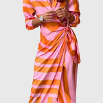 Mijntje | Elegante Wikkeljurk met Print