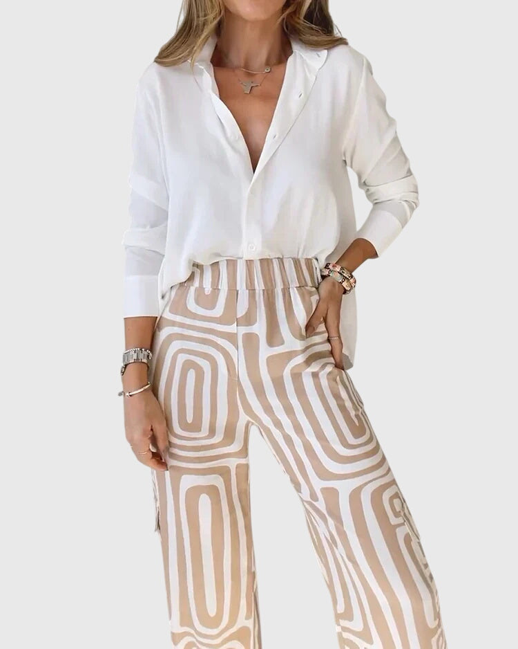 Lottie | Elegante Broeken + Blouse & Riem Gratis