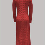 Sarah | Comfortabele Maxi Jurk in Kabeltricot