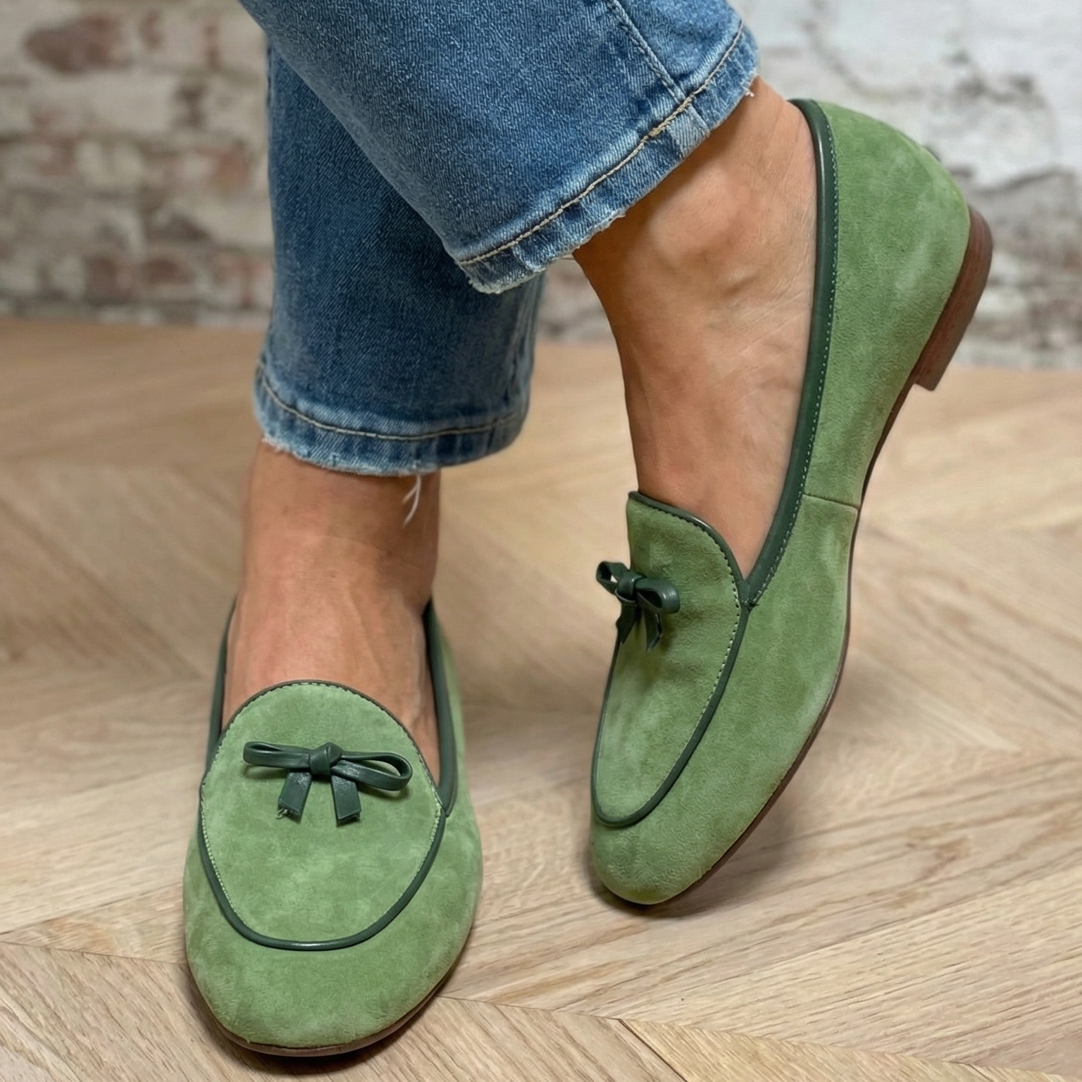 Geneviève - Elegante Platte Schoen met Strik