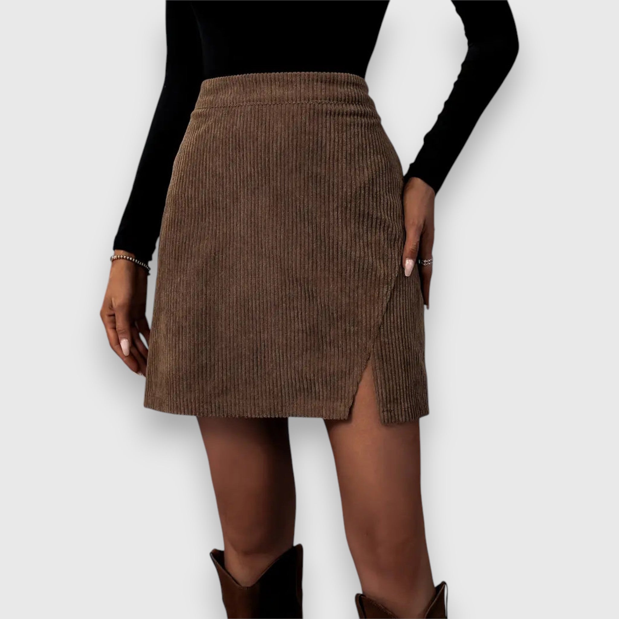 Sabrina | Ribfluwelen Rok