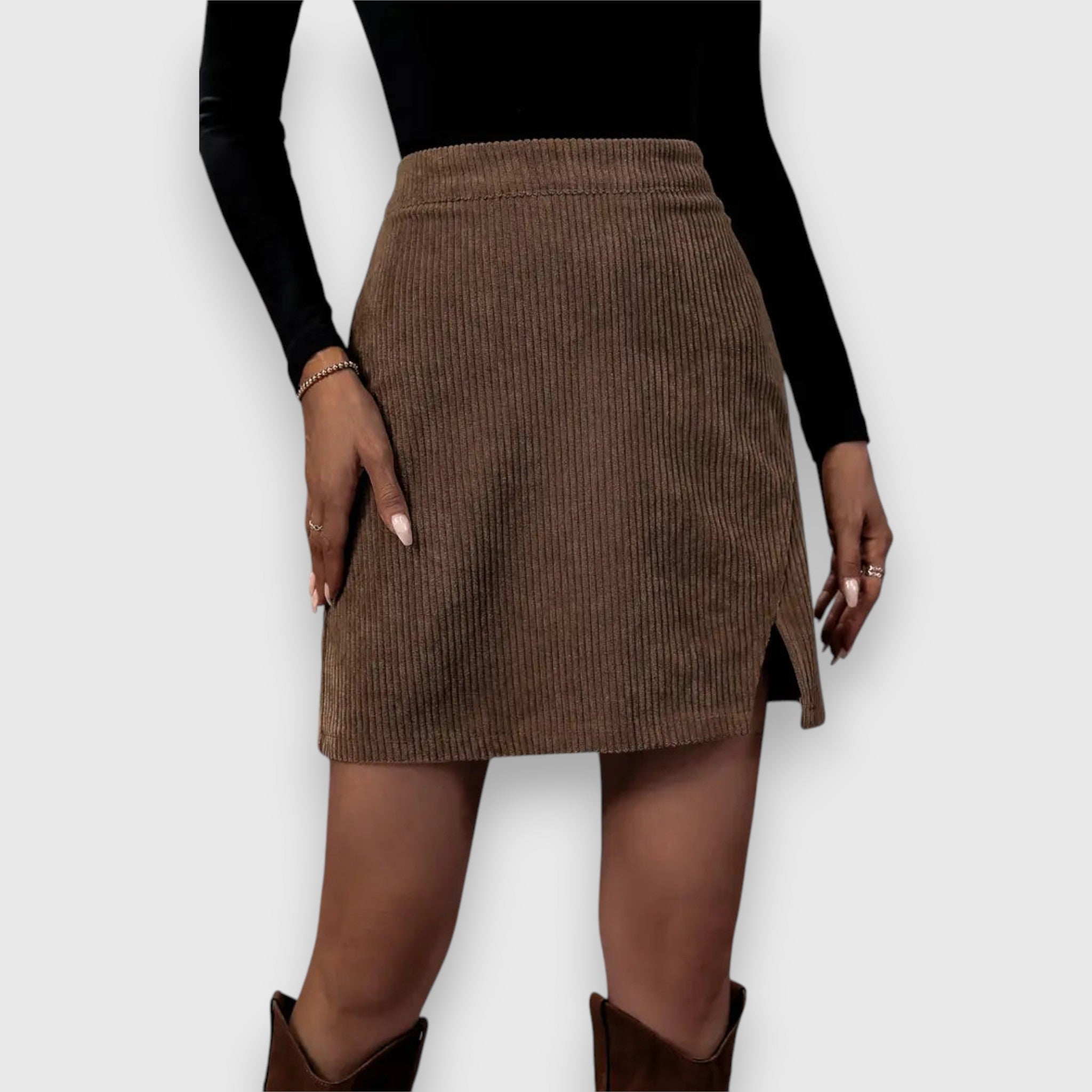 Sabrina | Ribfluwelen Rok