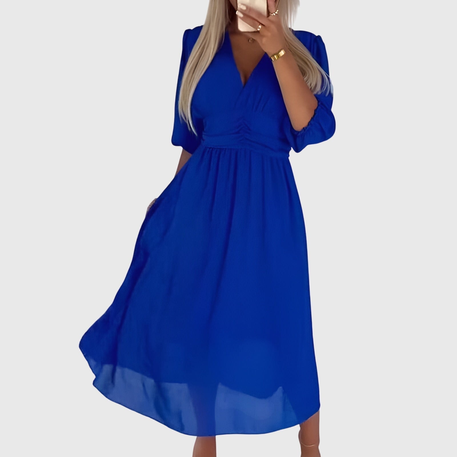 Lineke | Lichte Zijden Chiffon Jurk