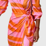 Mijntje | Elegante Wikkeljurk met Print