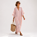Caftan Soraya Roze Strepen