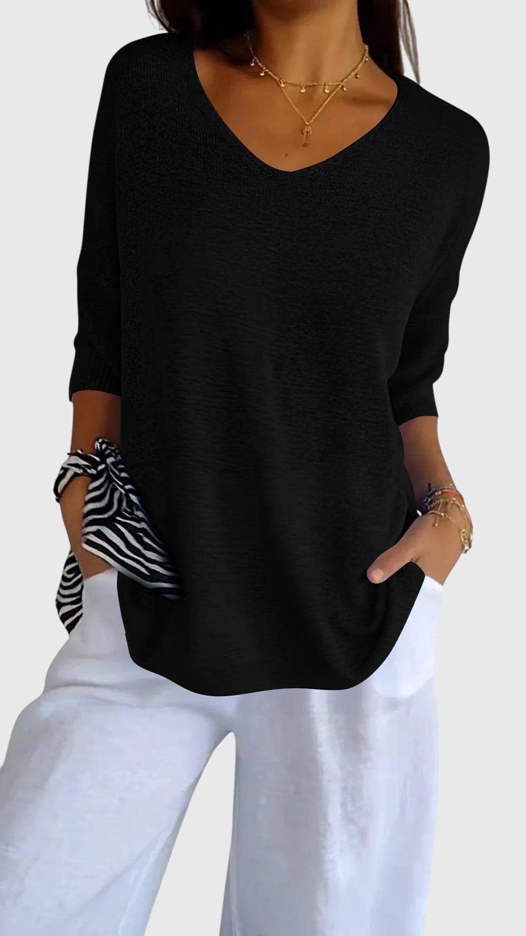 Caroline | Elegante Top met V-Hals