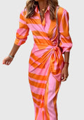 Mijntje | Elegante Wikkeljurk met Print