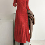 Sarah | Comfortabele Maxi Jurk in Kabeltricot