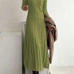 Sarah | Comfortabele Maxi Jurk in Kabeltricot