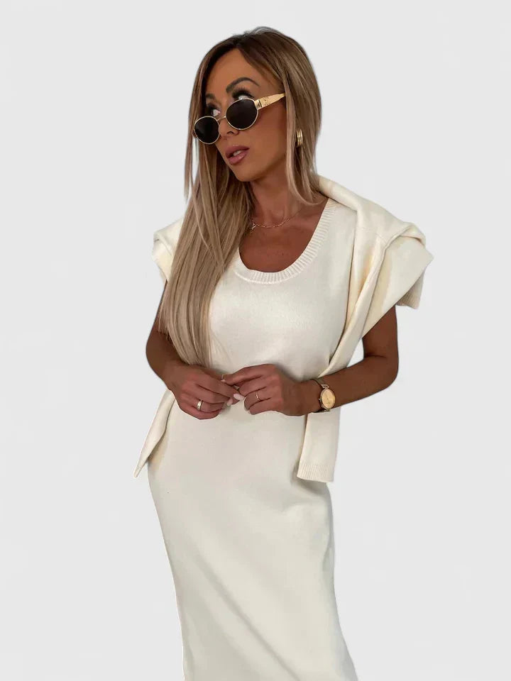 Tine | Elegante Jurk en Coltrui Set