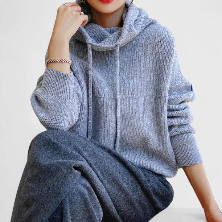 Monique | Comfortabele Gebreide Hoodie