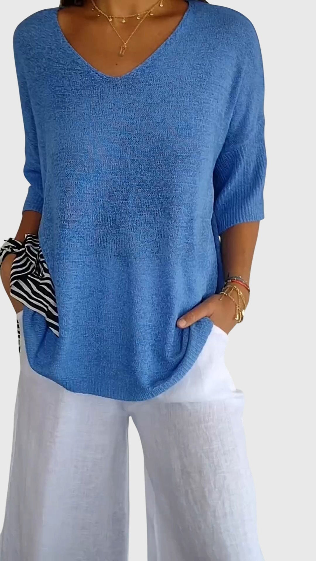 Caroline | Elegante Top met V-Hals