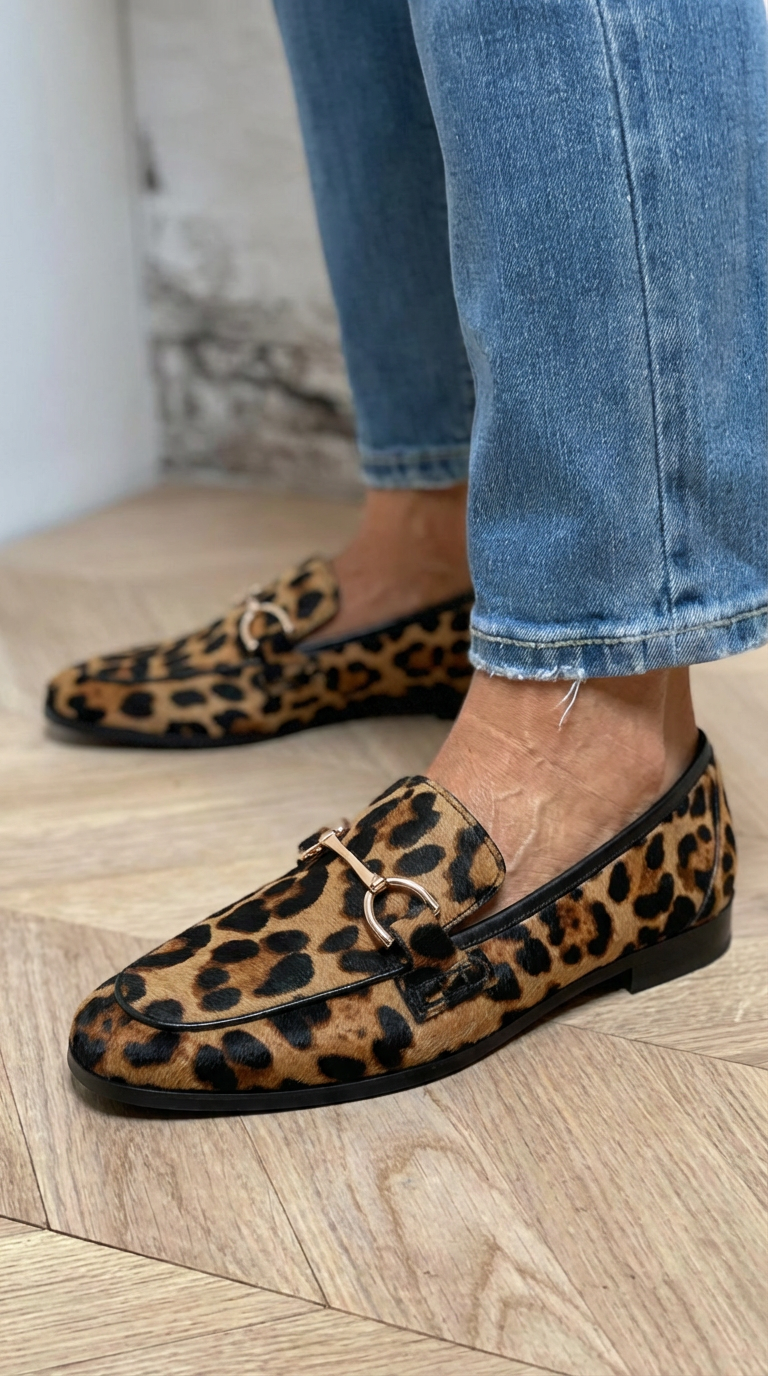 Adrianna - Gedurfde Luipaard Mocassins