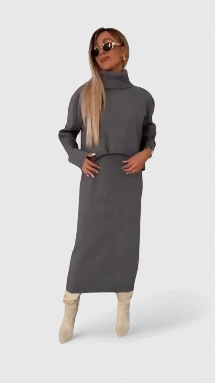 Tine | Elegante Jurk en Coltrui Set