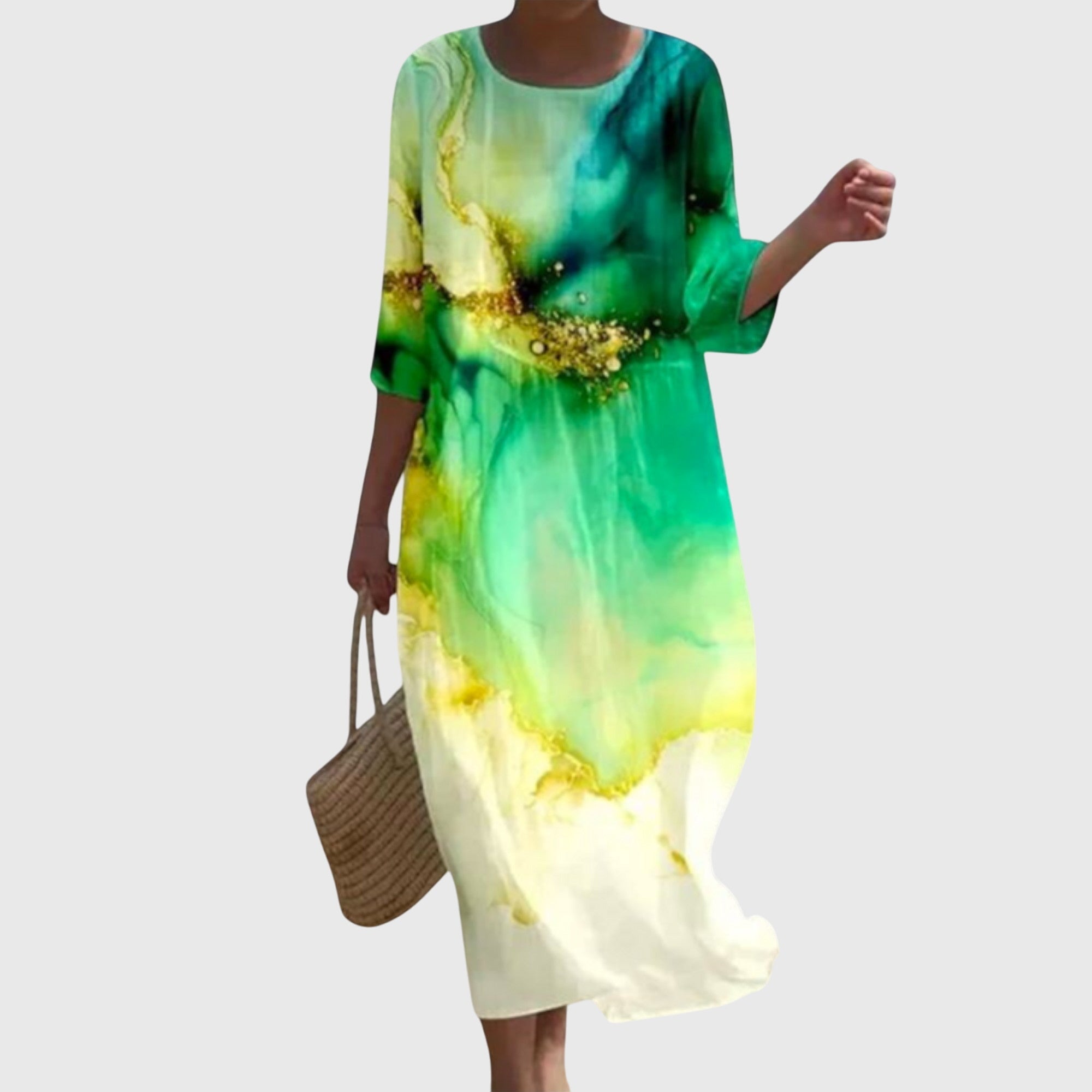 Nynke | Elegante Maxi Bloemenjurk