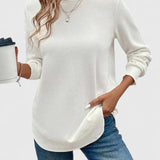 Valerie | Elegante Top met Ronde Hals en Lange Mouwen