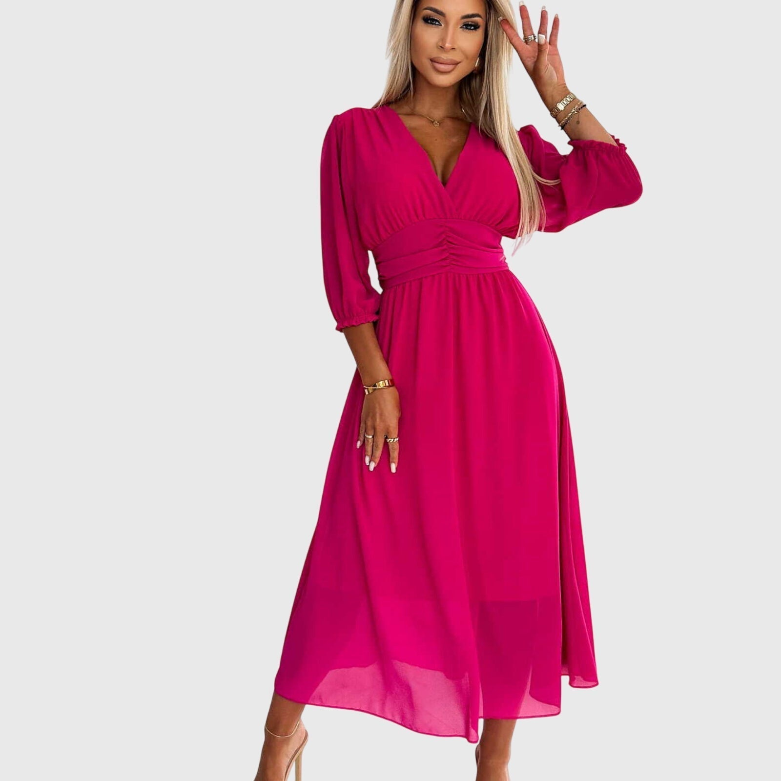 Lineke | Lichte Zijden Chiffon Jurk