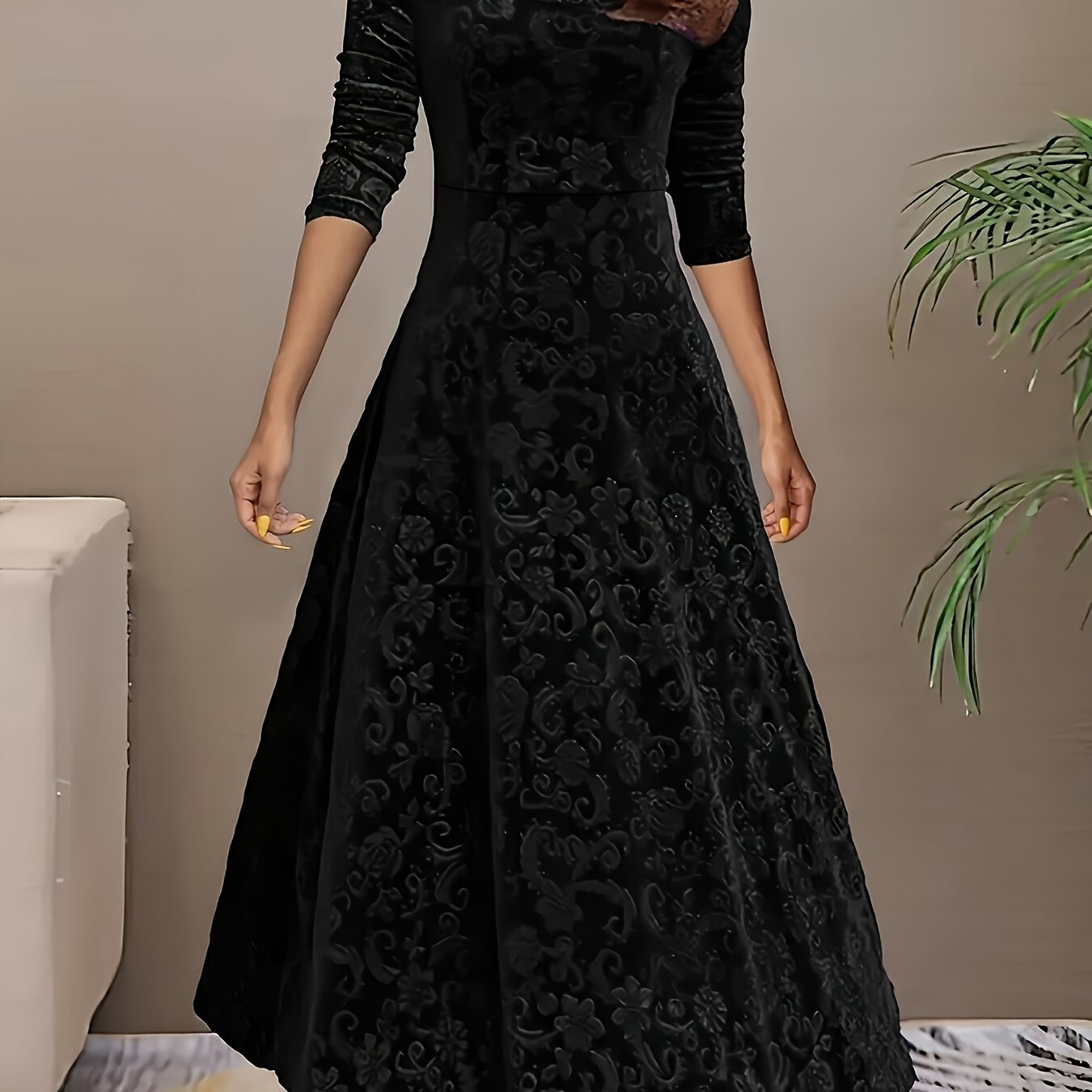 Isa | Maxidress Elegante met Patroon