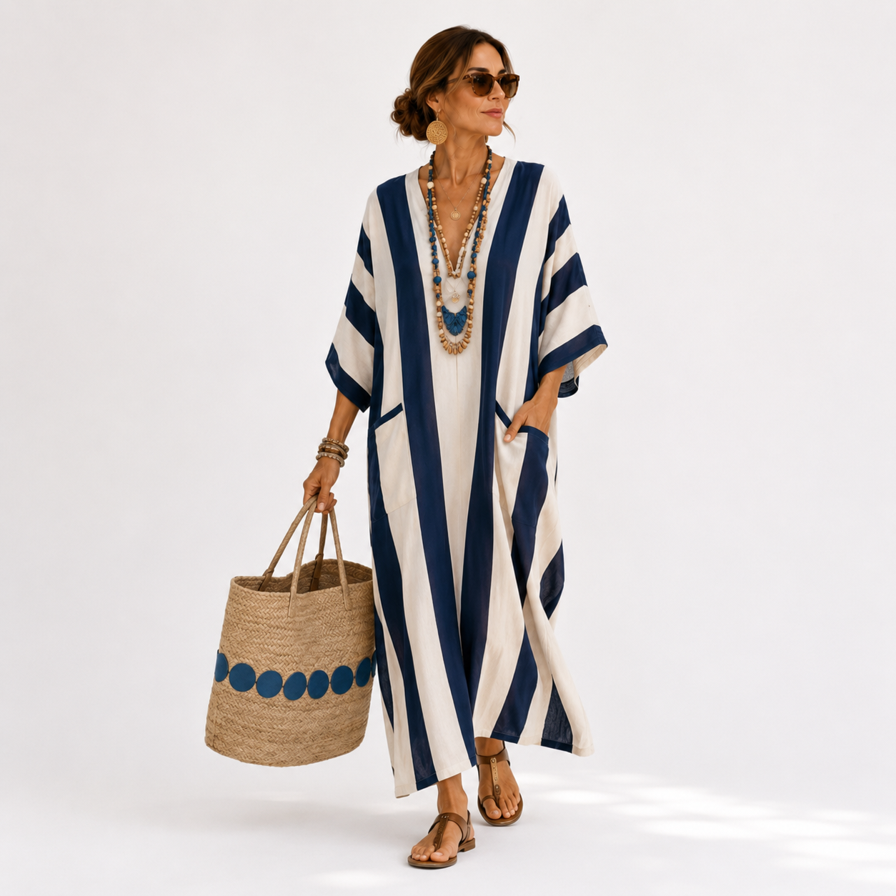 Caftan Yasmina Marineblauw