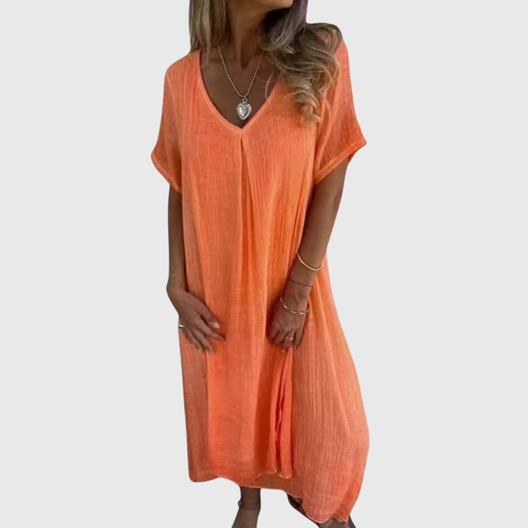 Mirjam | Licht en Elegante V-Hals Jurk