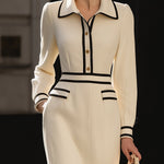 Lotte | Midi-jurk met Knopdetails
