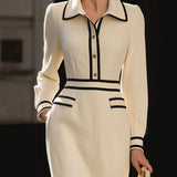 Lotte | Midi-jurk met Knopdetails