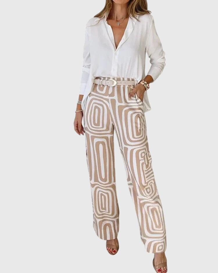 Lottie | Elegante Broeken + Blouse & Riem Gratis