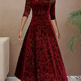 Isa | Maxidress Elegante met Patroon