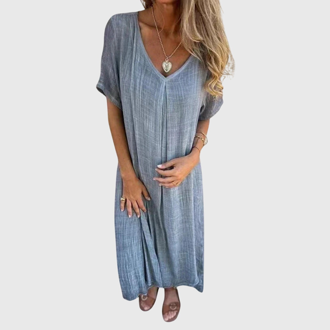 Mirjam | Licht en Elegante V-Hals Jurk