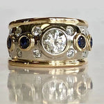 Vintage Ring in Zirkonia Goudverguld