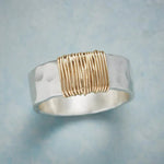 Vintage Goldfaden Ring in Zilver