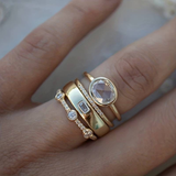 Lily - Vintage Ringenset in Goud en Zirkonia